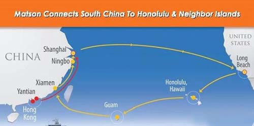 美森快船航线线路图