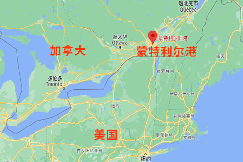 加拿大蒙特利尔港地图