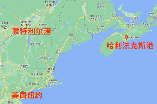 加拿大哈利法克斯港地图