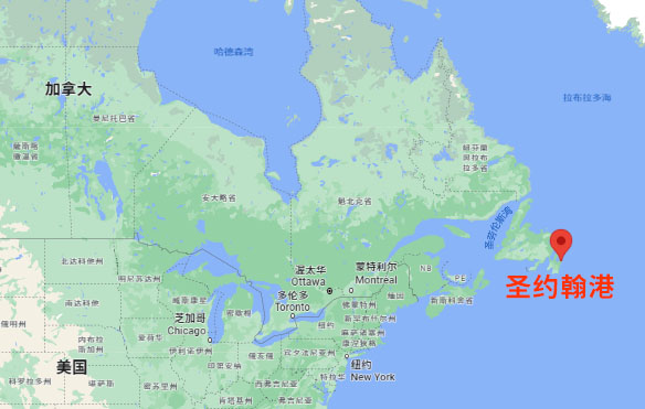 加拿大圣约翰港地图